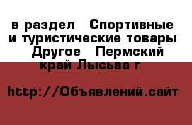  в раздел : Спортивные и туристические товары » Другое . Пермский край,Лысьва г.